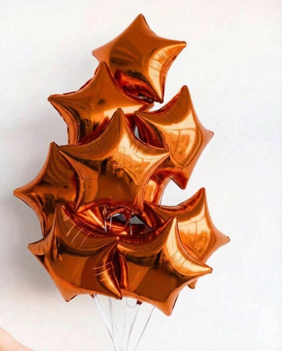 Фольгированные шары «Звезда оранжевая»